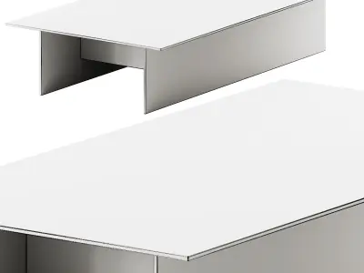PERRY Low rectangular glass coffee table by Montis 3D model