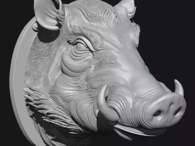 Wild boar 3D print model