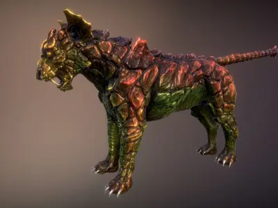 Panthers pack Low-poly 3D model