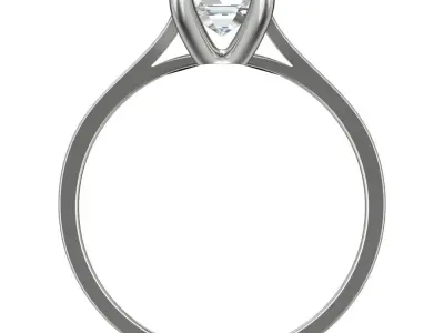 Engagement Ring  STL File Format ready For 3D Printing - CC77 3D print model