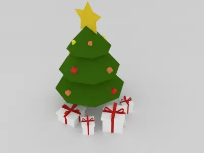 Christmas Tree Low-poly 3D model