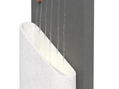 Floor fountain Cialan with lighting 3D model