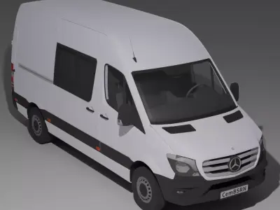 Mercedes - Benz Sprinter 2013 Panelvan 3d Model 3D model