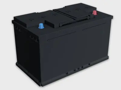 Car Battery 12 Volt Low-poly 3D model