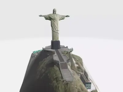 Christ the Redeemer Statue  Low-poly 3D model