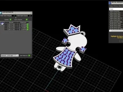 family pendant bracelet charm girl model 905 3D print model