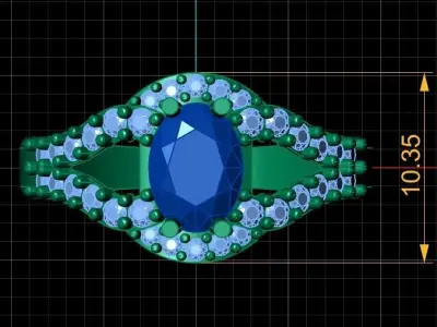 Fashion Ring Free 3D print model