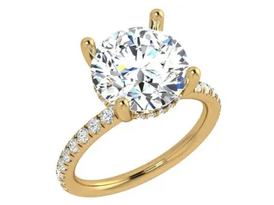 Round Diamond Ring 3873 3D print model