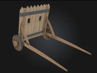 Medieval Siege Shield  Mobile Defense for the Battlefield 3D model