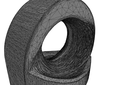 Abstract Modern Loop Sculpture Low-poly 3D model