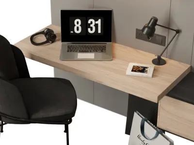 Tv Wall - set 2 3D model