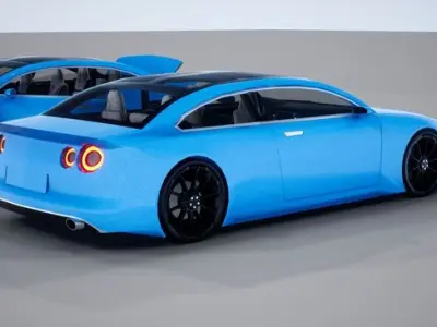 Generic Mid Size 2 Door Coupe Low-poly 3D model