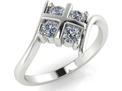 light weight gold diamond rings-C111116SKCH2026010-wt-0-5 3D print model
