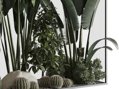 Plants behind glass 3D model