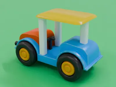 Toy Car 3D Model Low-poly 3D model