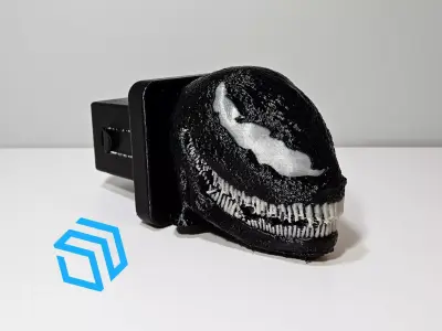 Venom Trailer Hitch Plug Cap 3D print model