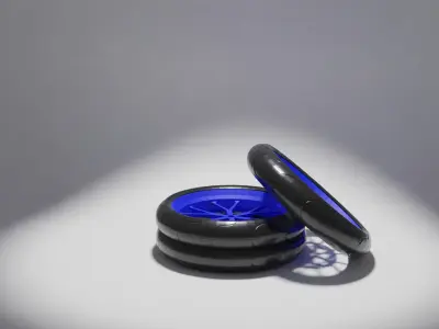 Bike wheel low poly 3D model