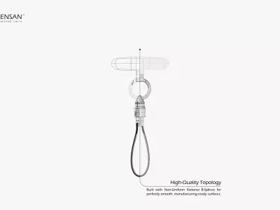 Charging Cord - Type-C Lanyard Cable 3D model