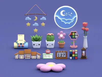 Room Decor Collection 3D model