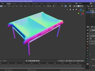 Awning - Tabernacle - Pavilion Low-poly 3D model