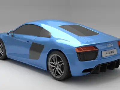 Audi R8 Low-poly 3D model