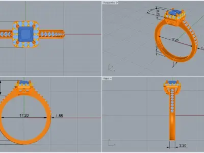 ring code 205 3D print model