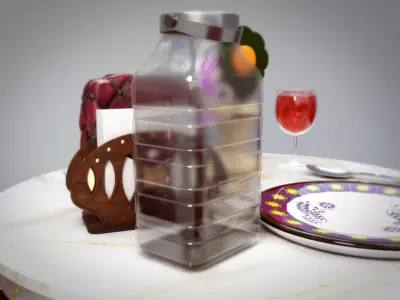 Dining Table Low-poly 3D model