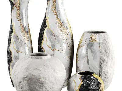 Vase decor Low-poly 3D model 22