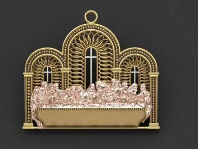 The Last Supper pendant 3D print model