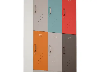 Sports locker for changing room 3D model