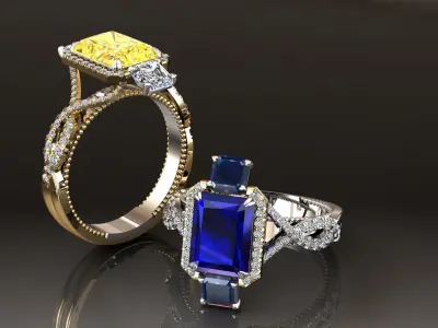 Fashion ring 2 3D print model
