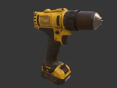 Dewalt Screwdriver Low-poly 3D model
