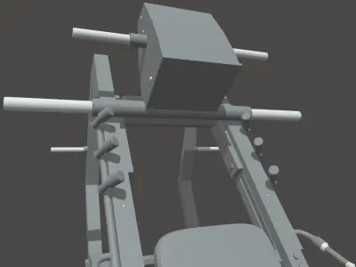 Low Poly Leg Press Low-poly 3D model