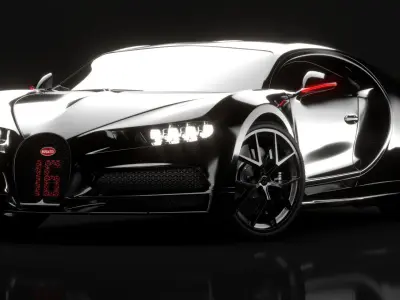 Bugatti Chiron Sport 2021 Black Premium 3D model