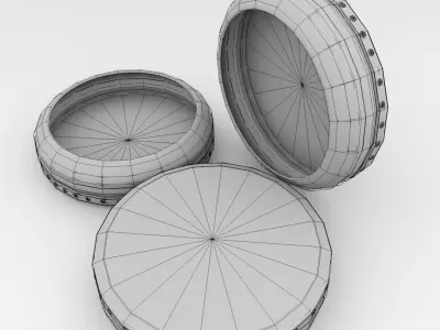 Kompang drum 3D model