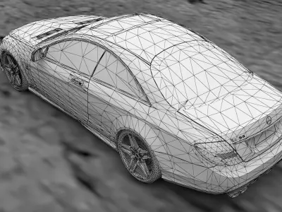 Mercedes cl65 Low-poly 3D model