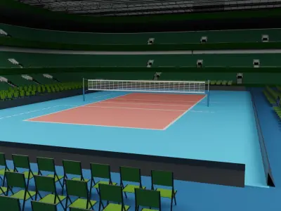 Volleyball Stadium Low-poly 3D model