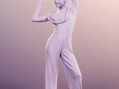 Bella 11645-02 - Dancing Woman Statue Low-poly 3D model