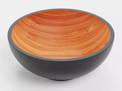 -Bamboo Bowl V5- Low-poly 3D model