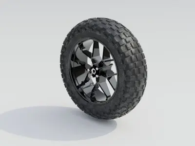 motorcycle wheels asset with blender  3D model