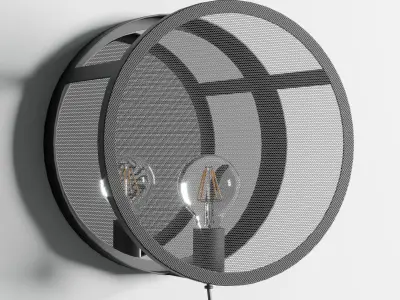cox cox Round Mesh Wall Light Low-poly 3D model