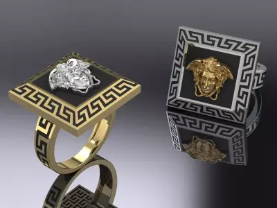 Jewelry Ring Gold 3D print model 59