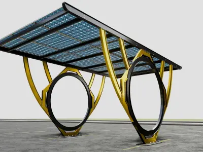 Modern Solar Carport-TEZCAN-Type-2 3D model