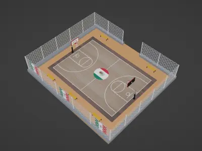 Basketball Stadium - Mexican Low-poly 3D model
