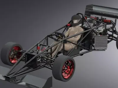 Fsae style Formula 4 concept car 3D model