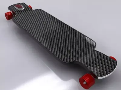Longboard Skateboard 3D model