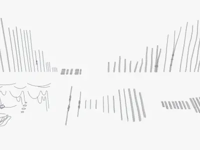 Modular Wooden Stakes and Planks Asset Low-poly 3D model