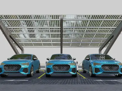 Solar Carport Type 5 3D model