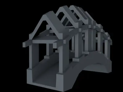 Simple Bridge  Low-poly 3D model