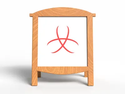 Game-Ready Signboard Low-poly 3D model